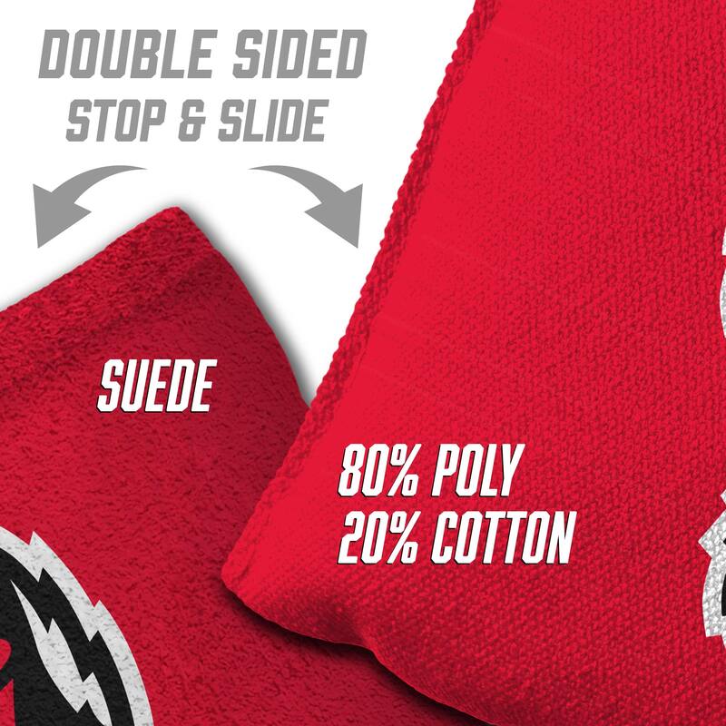 NC State Wolfpack NCAA Dual Sided Pro Stop & Slide Cornhole Bags