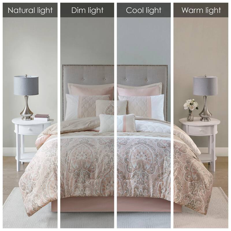 GDF Studio - Shawnee 8-Piece Quilted Comforter Set with Decorative Pillows