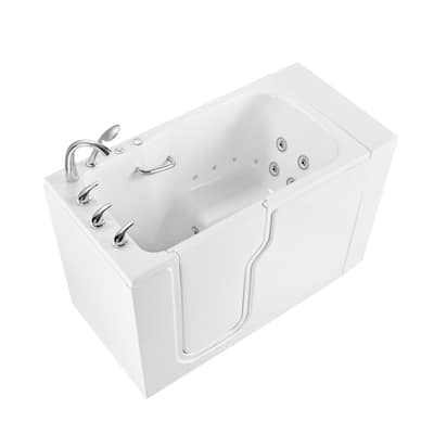 Ella Standard Acrylic Hydro Massage Walk in Tub 30"x52", 5 Piece Faucet