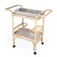 preview thumbnail 12 of 33, Butler Selena Blue & White Rattan Bar Cart