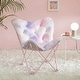 preview thumbnail 10 of 8, Urban Shop Soft Folding Butterfly Chair With Holographic Trim