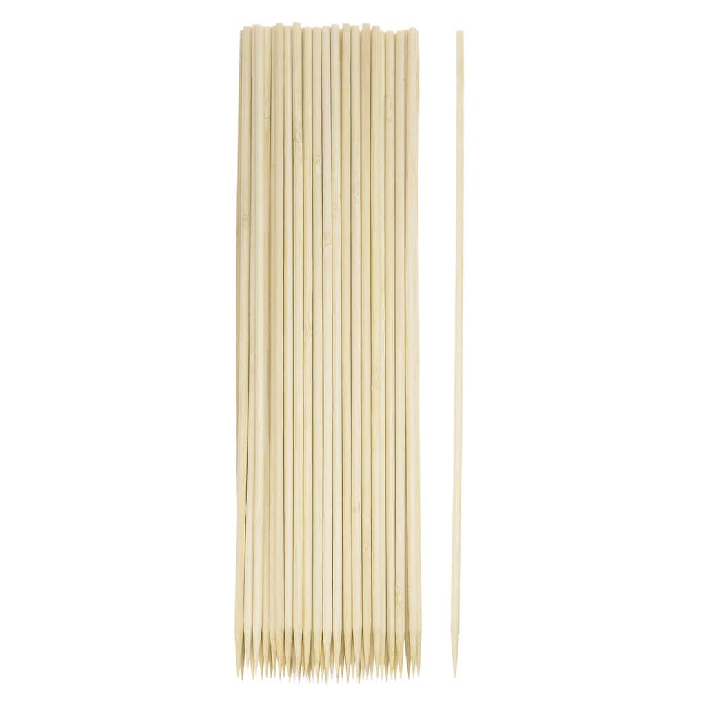 200pcs Bamboo Skewers Sticks 12 Inch 4mm Dia Natural Wooden Cocktail Picks - 12"