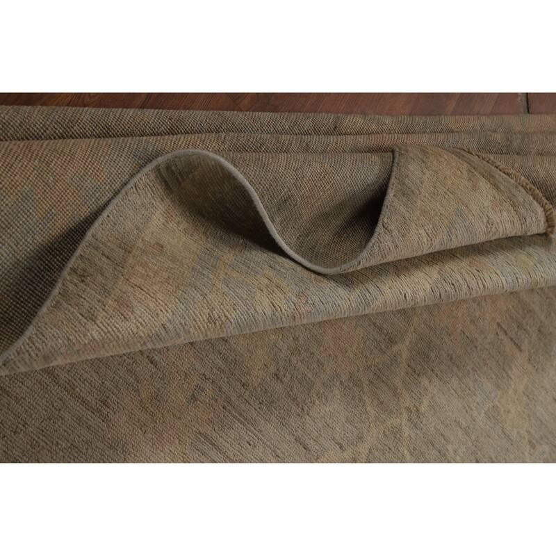 Vegetable Dye Oushak Turkish Large Rug Handmade Wool Carpet - 10'2"x 13'9"