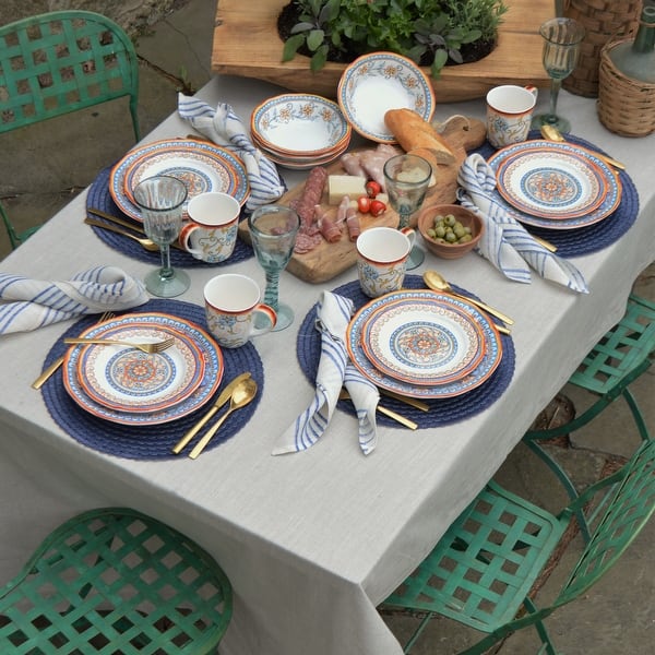 Euro Ceramica Duomo 16 Piece Stoneware Dinnerware Set (Service for 4) - 16 Piece