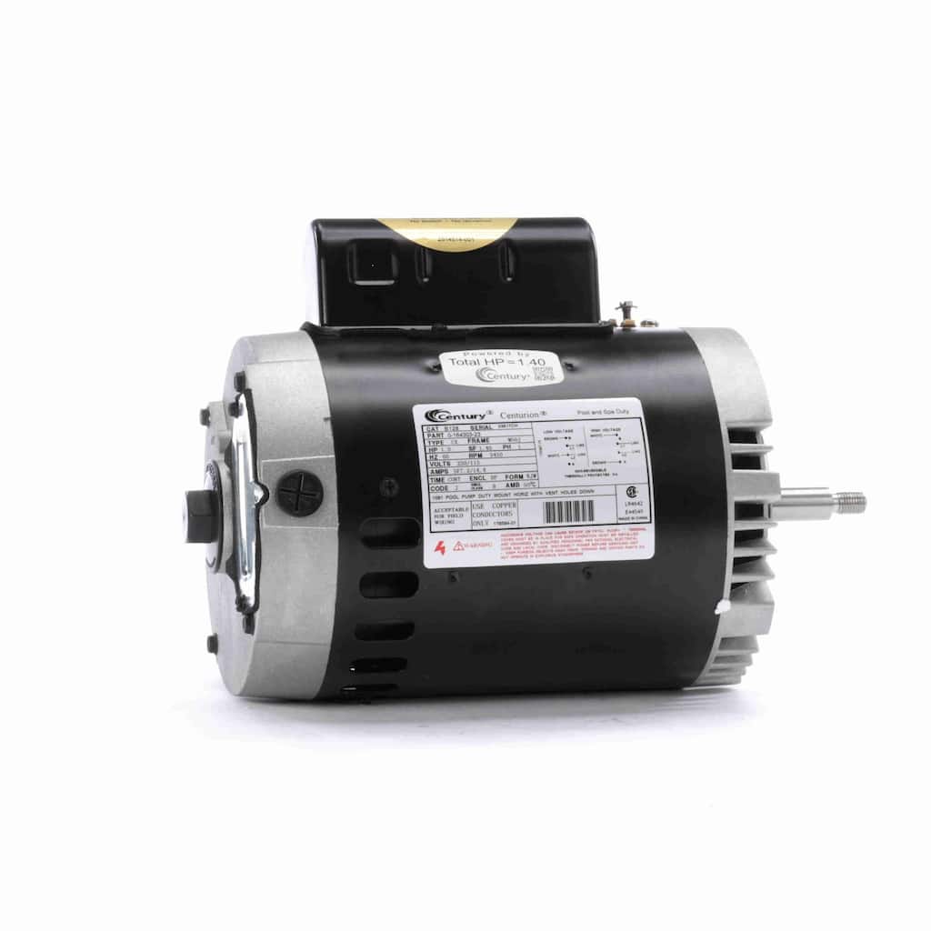 1 HP C Face Threaded Shaft Horizontal Pool Pump Motor, 1.40 SF