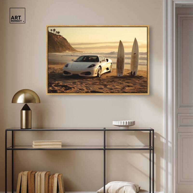 Sunset Beach Drive Canvas by Art Remedy