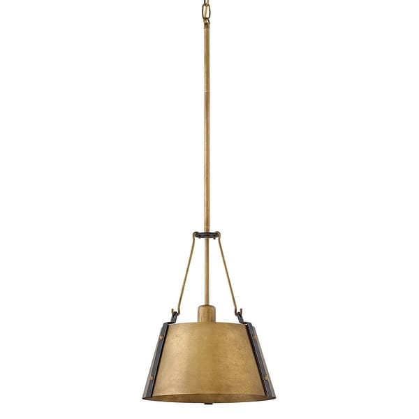 slide 2 of 5, Hinkley Lighting Cartwright Single Light 11-1/2" Wide Pendant Rustic Brass