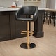 preview thumbnail 125 of 178, Vinyl Adjustable Height Barstool with Rounded Mid-Back Black