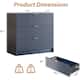 3 Drawer Fluted Dresser, 32 Inch Wide Nightstand with Large Drawer End Table for Bedroom