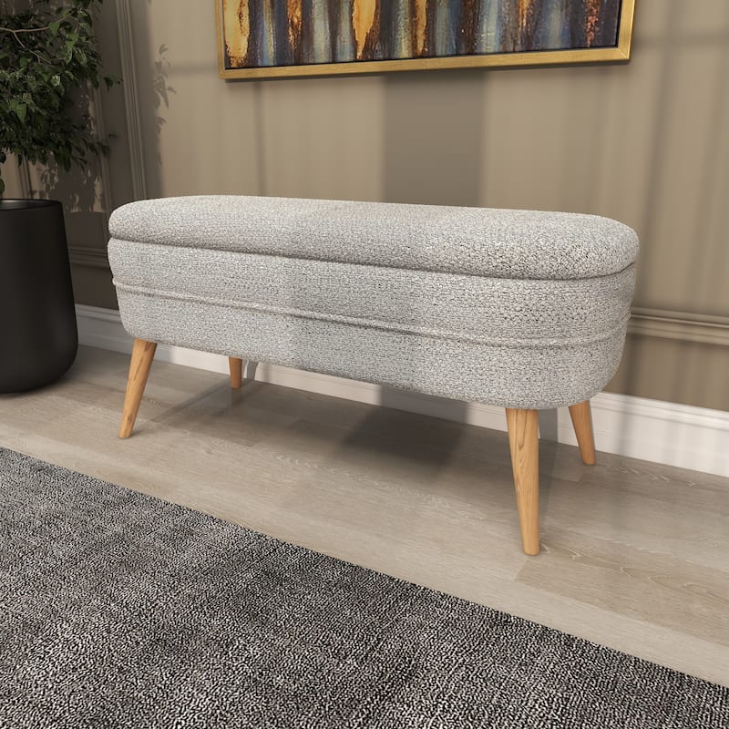 Wood Contemporary Storage Bench - 40 x 16 x 19