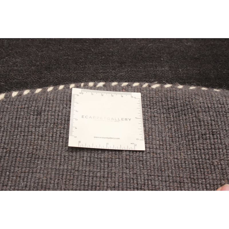 Kashkuli Gabbeh Charcoal Rug 3'10" x 3'11" - 3'10 x 3'11