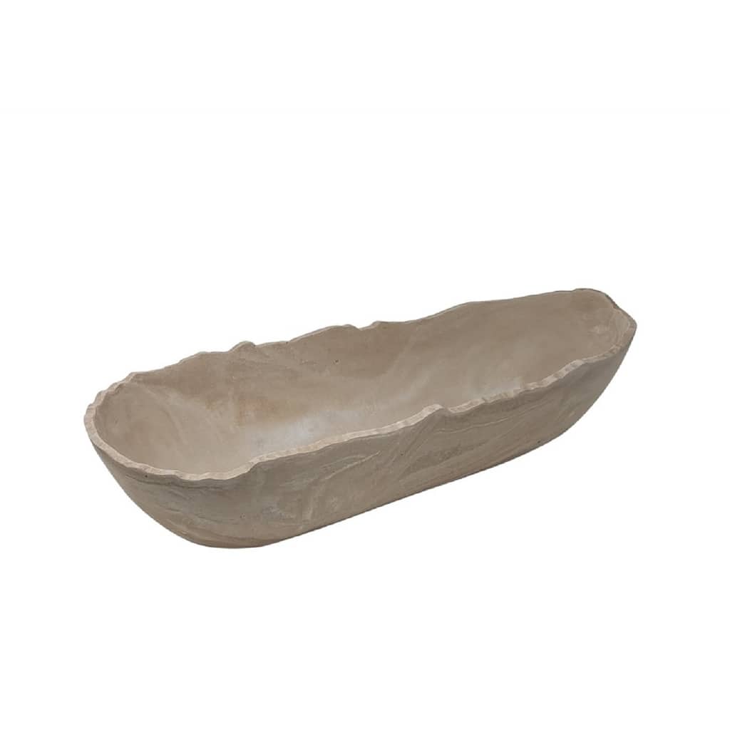 Serving Dish Large Beige Resin Dia 23.2" - Beige
