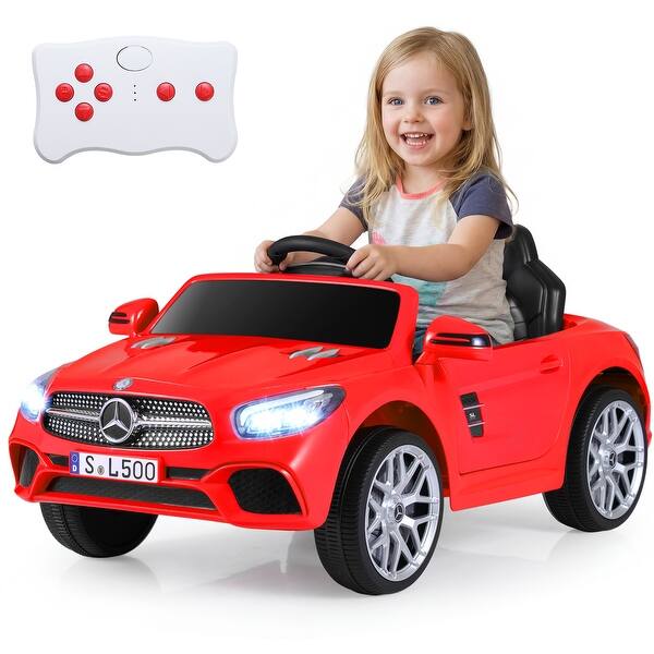 slide 2 of 20, Gymax Licensed Mercedes-Benz SL R231 Kids Ride on Car 12V Electric Red