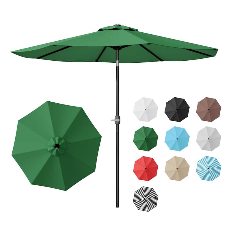 Patiowell 9 FT Outdoor Patio Umbrella, Outdoor Table Umbrella, Yard Umbrella, Market Umbrella with Push Button Tilt and Crank