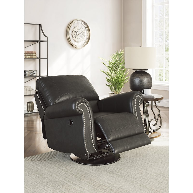 Signature Design by Ashley Chatterton Black Swivel Glider Recliner