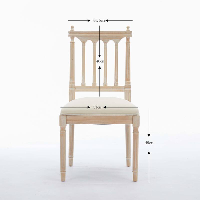 Upholstered Wooden Chairs Set of 2