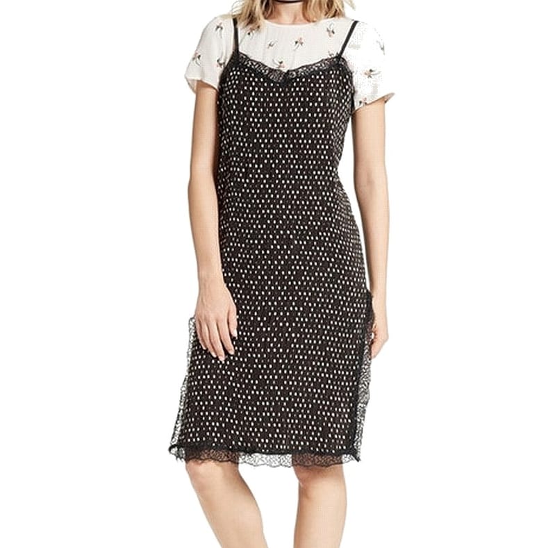 free people black polka dot dress