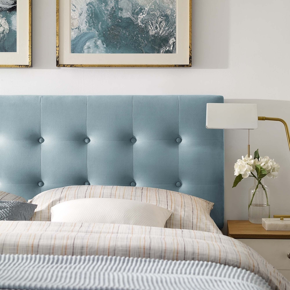 Light blue headboard sale