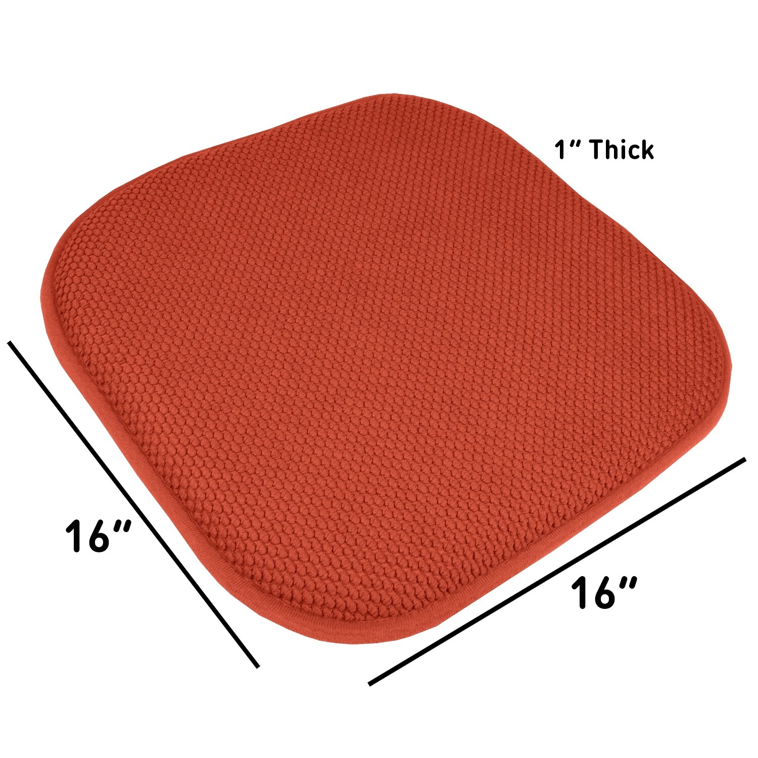 16-in. Square Non-slip Memory Foam Seat Cushions (2 OR 4) - 16 X