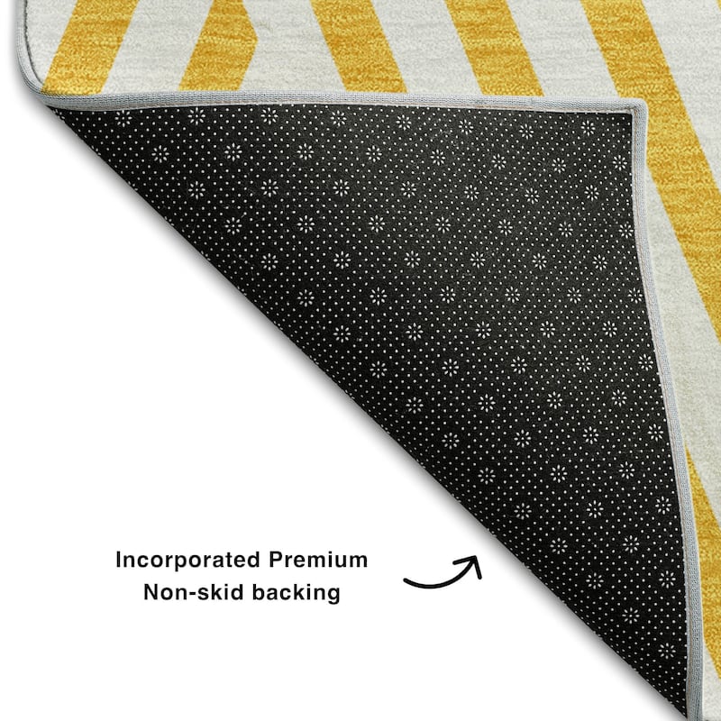 Premium Washable Super Soft Contemporary Geo Mayfield Rug