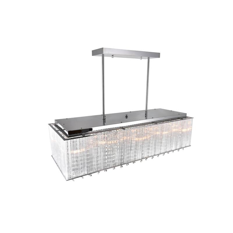 Spring Morning 10 Light Drum Shade Chandelier With Chrome Finish