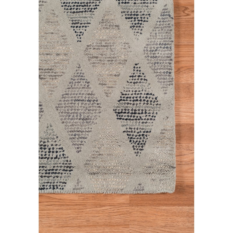 Magi Waverly Modern Diamond Hand-Tufted Wool Area Rug