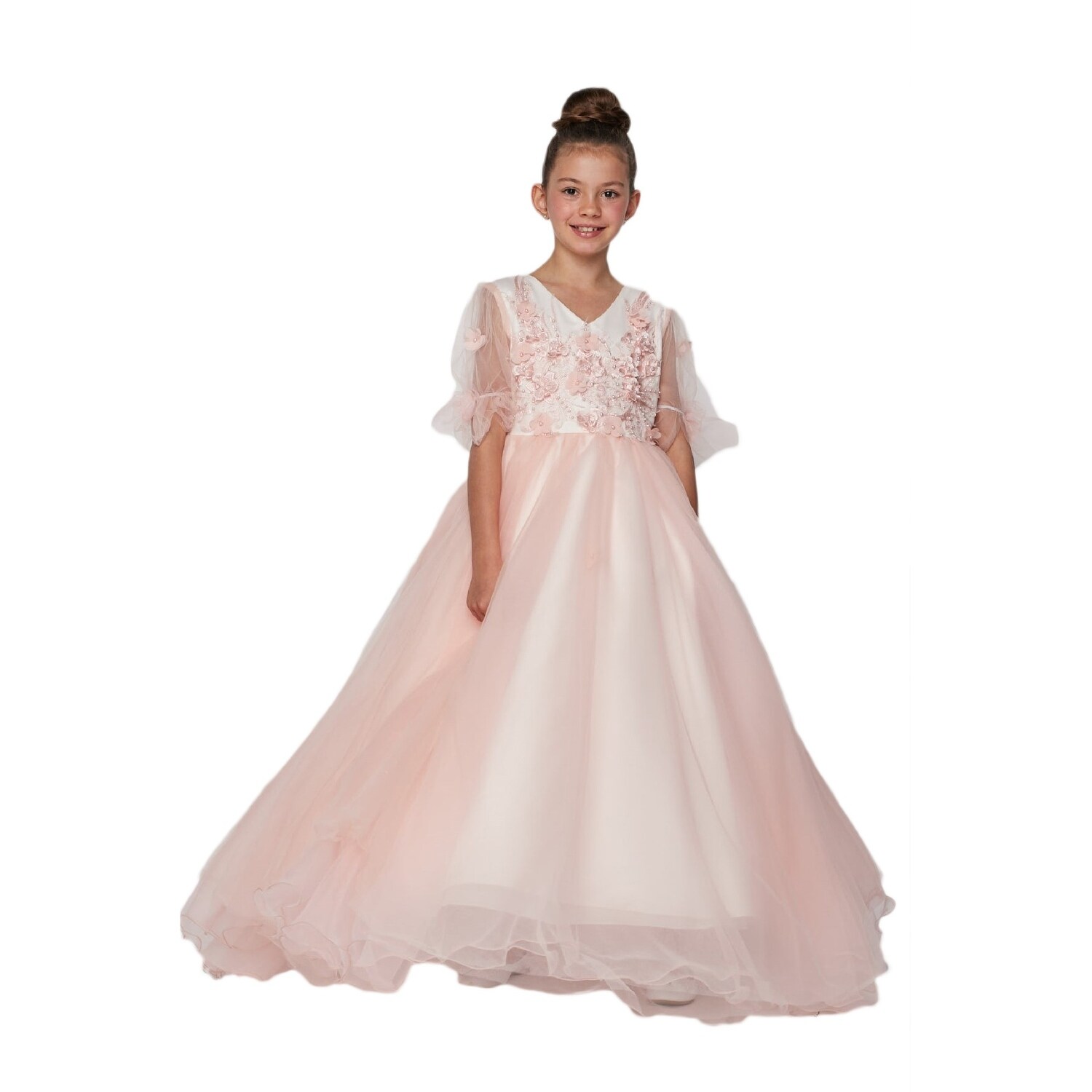 floral junior bridesmaid dresses