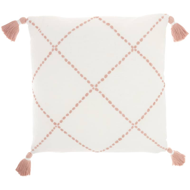 Mina Victory Life Styles Blue Throw Pillow , ( 20"X20" )