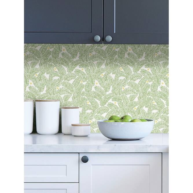 NuWallpaper Green Fernanda Peel & Stick Wallpaper