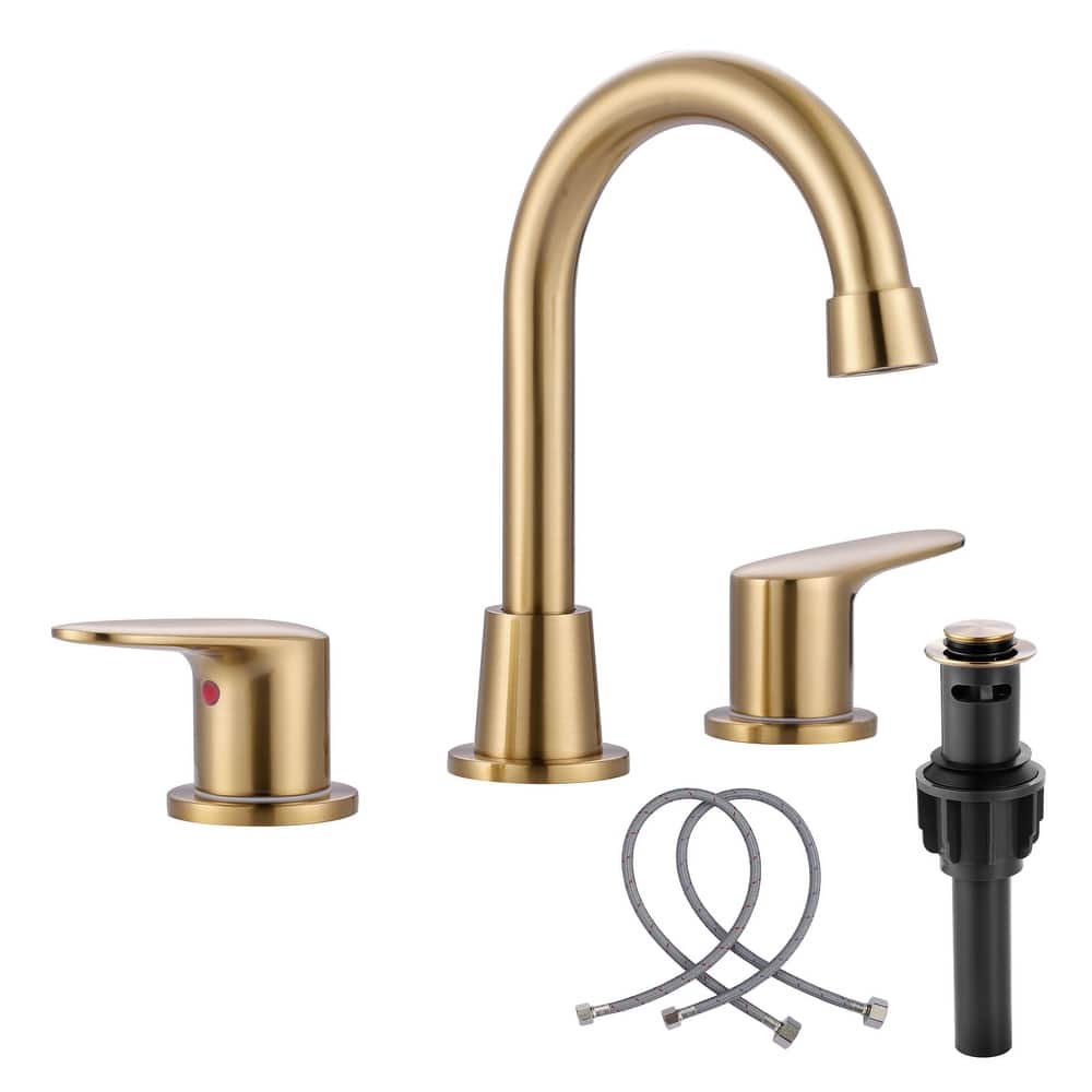 WOWOW 8 in. Widespread Bathroom Sink Faucet with Pop-Up Drain