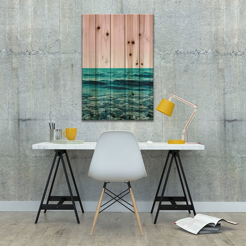 Ocean Print On Wood by 83 Oranges - Multi-Color