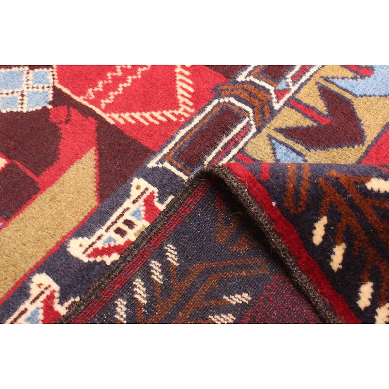 ECARPETGALLERY Hand-knotted Teimani Red Wool Rug - 2'11 x 4'11