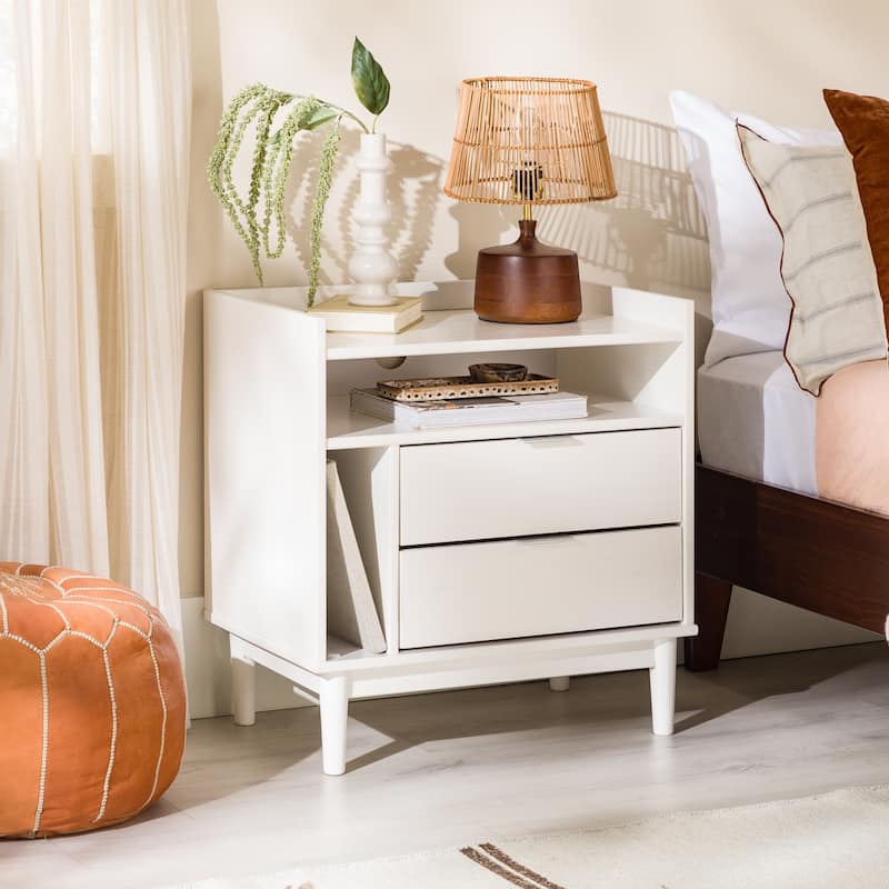 Middlebrook Modern Gallery Top Solid Wood Nightstand