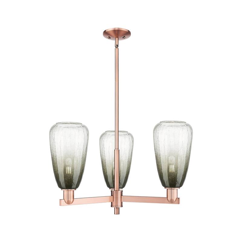 Innovations Lighting Downtown Urban - Brookhaven Almond - 3 Light 18" Stem Hung Chandelier