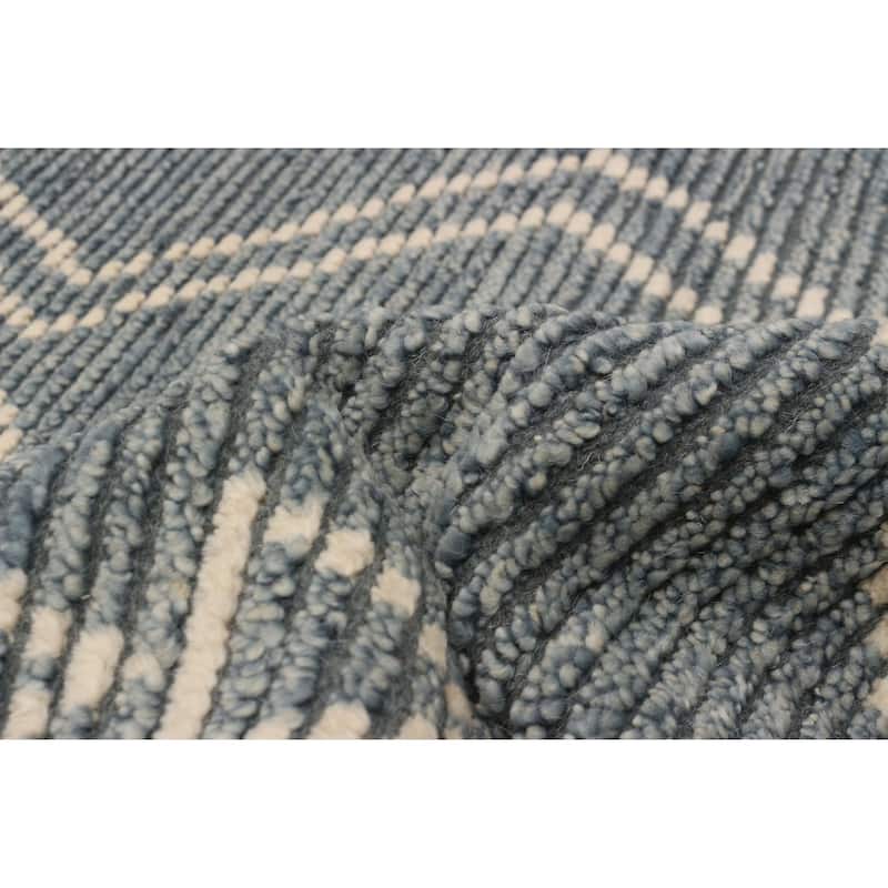 ECARPETGALLERY Hand-knotted Tangier Dark Grey Wool Rug - 5'3 x 7'5