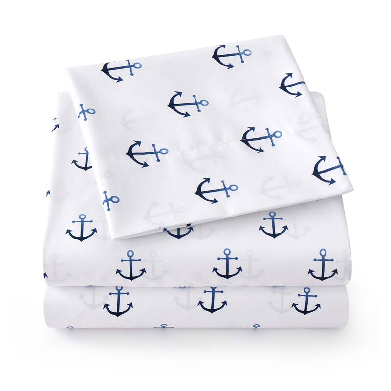 Ombre Ship Anchors Kids Sheet Set