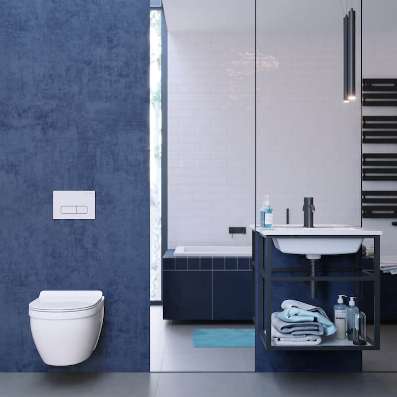 Ivy Wall Hung Elongated Toilet Bowl 0.8/1.28 GPF Dual Flush