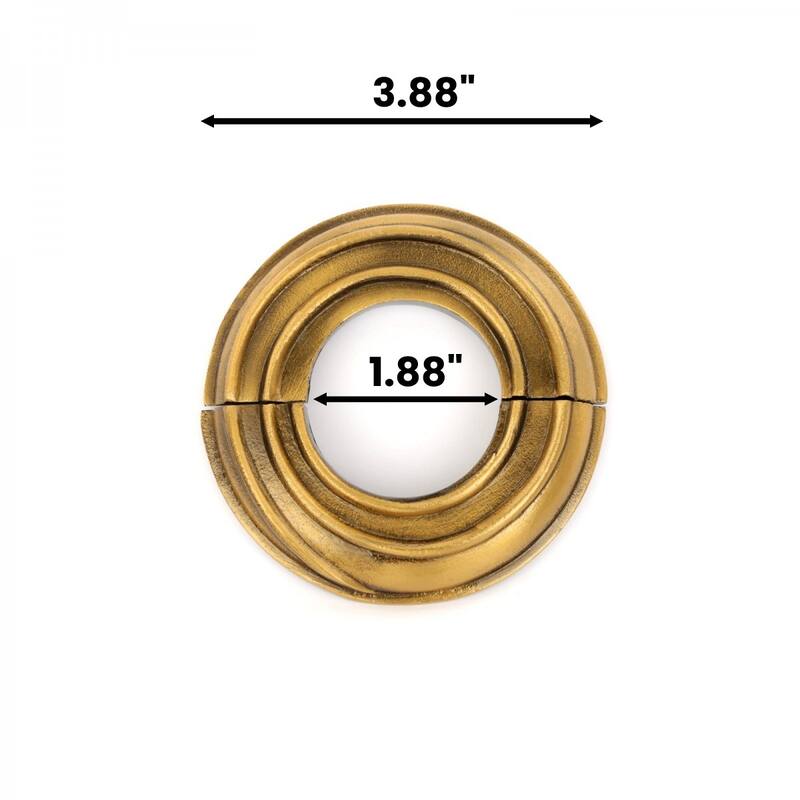 Antique Gold Spiral Radiator Flange 1-1/2" (IPS) Pipe Flange: 1-7/8" I D; 3-7/8" O D Renovators Supply