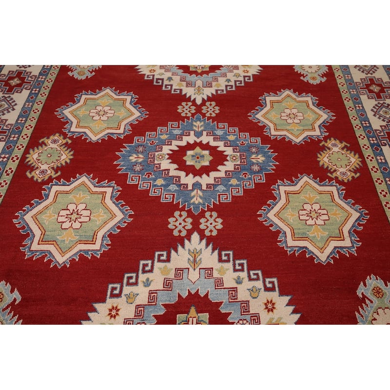 Red Kazak Oriental Area Rug Handmade Wool Carpet - 8'3" x 11'7"