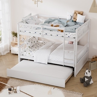 Ouyessir Full Over Full Bunk Bed with Trundle