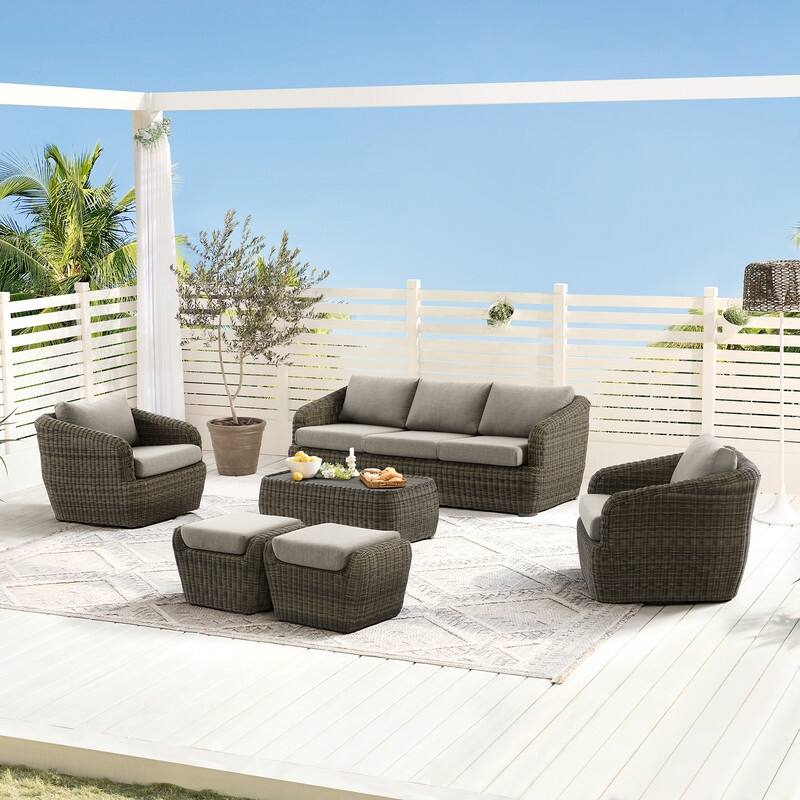Spruce & Spring Patio Wicker Furniture Set Outdoor Rattan Bistro Set