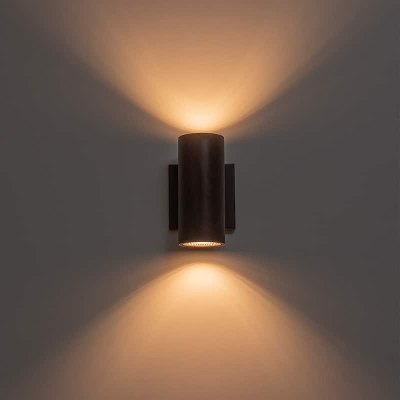 2 - Light Modern Industrial LED Outdoor Wall Sconce