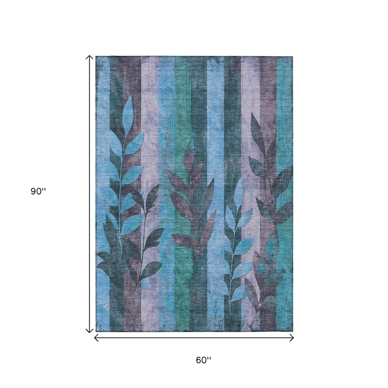 HomeRoots Floral Transitional Rectangle Outdoor Rug