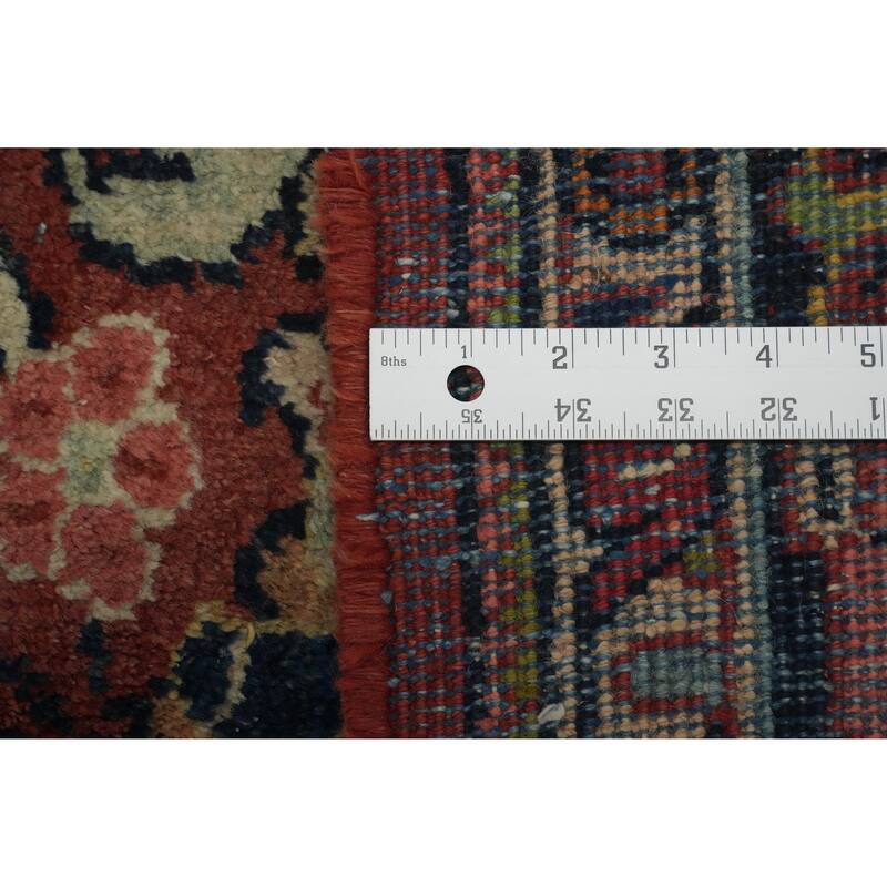 Hand Knotted Oriental 100% Wool Carpet Traditional Floral Oranges & Rust Mahal Area Rug - 10' 2'' X 7' 5''