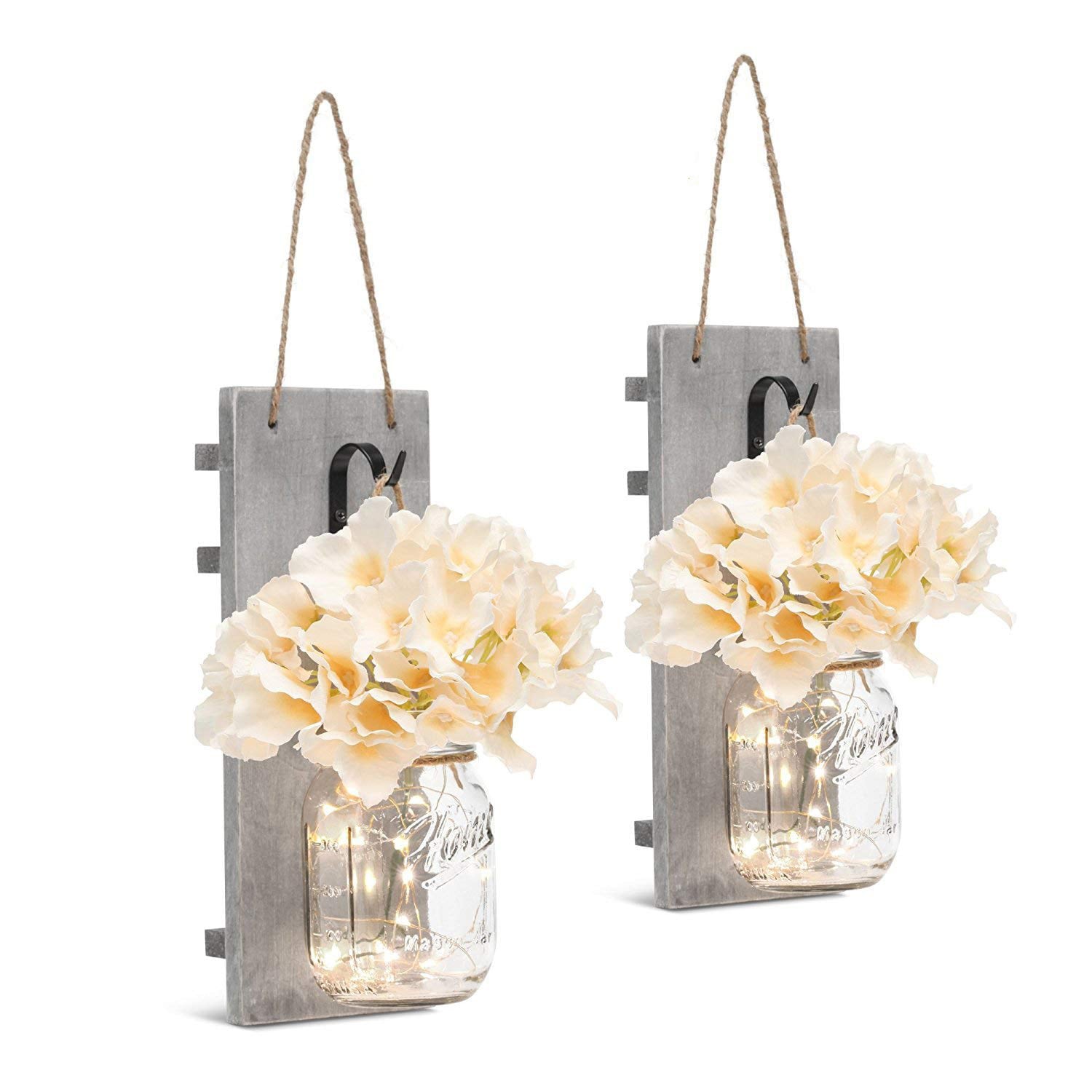 Mason jar sconce light top