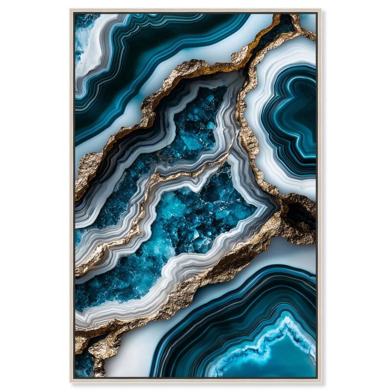Teal Tides Treasure II Canvas by Art Remedy - Silver - 20" x 30"