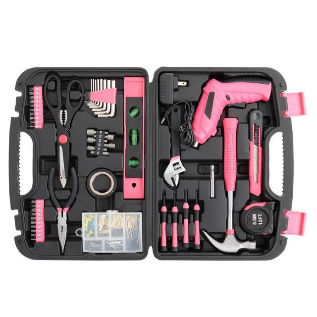 149 Piece Household Tool Set, Home Hand Tool Kit - N/A - Pink