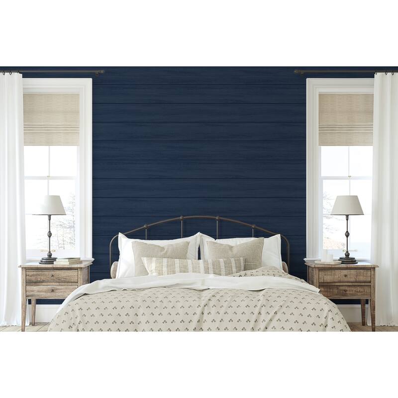 Seabrook Designs Faux Wood Panel Prepasted Wallpaper - 20.5 in. W x 33 ft. L