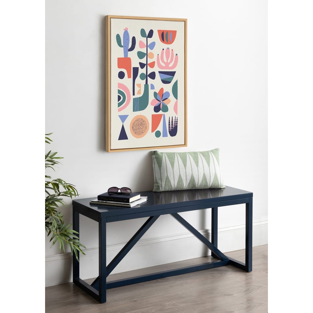 Kate and Laurel Sylvie Mid-Century Succulents Canvas By Rachel Lee