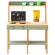 preview thumbnail 11 of 9, Natural-Green Cedar Wood Outdoor Mud Kitchen Playset for Kids - 15.4” D x 30” W x 36” H